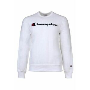 Bluza de trening din amestec de bumbac cu decolteu la baza gatului si logo brodat - Alb imagine