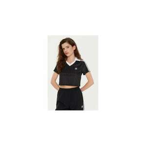 Tricou crop cu detalii logo imagine