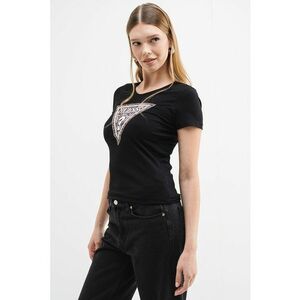 Tricou slim fit cu logo - Negru/Maro imagine