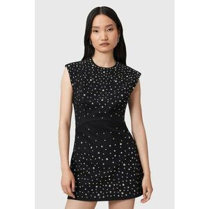 Rochie mini decorata cu nituri - Negru/Argintiu imagine