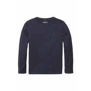 Bluza din bumbac organic cu detaliu logo - Bleumarin imagine