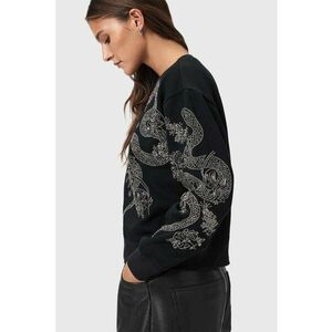 Bluza de trening cu aplicatie cu margele Cecile - Negru/Argintiu imagine