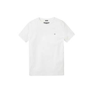 Tricou din bumbac organic cu decolteu la baza gatului - Alb imagine