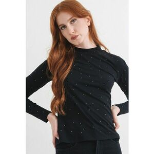 Bluza cu strasuri - Negru imagine