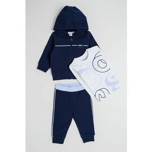 Set de trening cu model si bluza - 3 Piese - Alb/Albastru ultramarin imagine