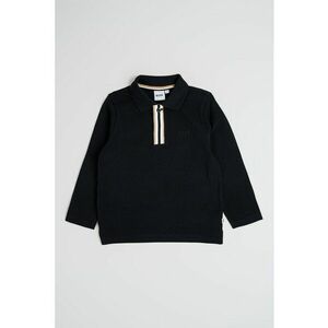 Bluza polo de bumbac - Negru imagine