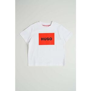 Tricou de bumbac cu imprimeu logo - Rosu/Alb imagine