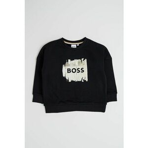 Bluza de trening din amestec de bumbac cu imprimeu logo - Negru/Bej imagine