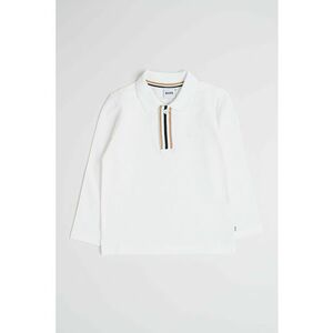 Bluza polo de bumbac - Alb imagine