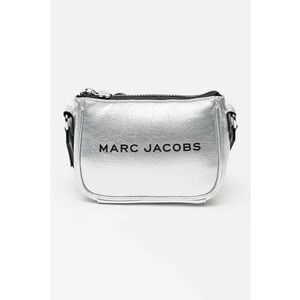 Geanta crossbody de piele ecologica cu aspect metalizat - Argintiu imagine