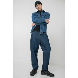 Camasa din denim cu buzunare cu clapa - Albastru inchis imagine