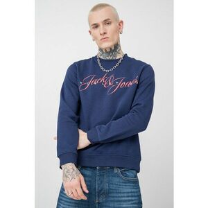 Bluza de trening cu imprimeu logo - Portocaliu mandarina/Bleumarin imagine