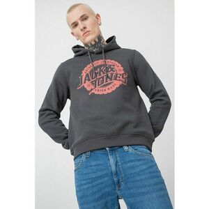 Hanorac regular fit cu imprimeu logo - Rosu stins/Gri antracit imagine