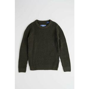 Pulover cu aspect texturat - Verde inchis imagine