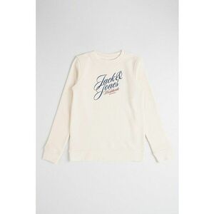 Bluza de trening cu imprimeu logo - Alb fildes/Rosu inchis/Bleumarin imagine