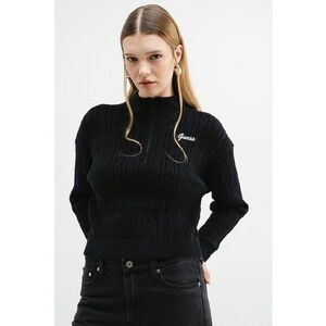 Pulover cu model torsade - Negru imagine