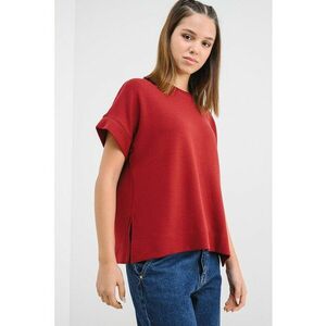 Tricou relaxed fit cu model uni - Visiniu imagine