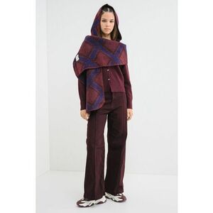 Cardigan cu maneci lungi si nasturi - Violet pruna imagine
