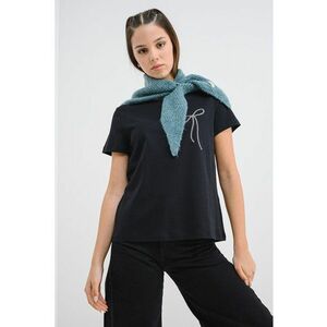Tricou de bumbac organic - Negru/Argintiu imagine