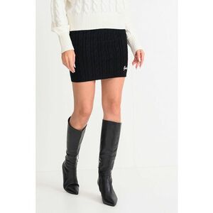 Fusta cu model torsade - Negru imagine