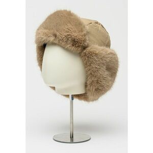Caciula aviator cu captuseala de blana sintetica Hawker - Maro taupe imagine
