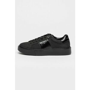 Pantofi sport din piele nabuc cu garnituri din piele Maxi - Negru imagine