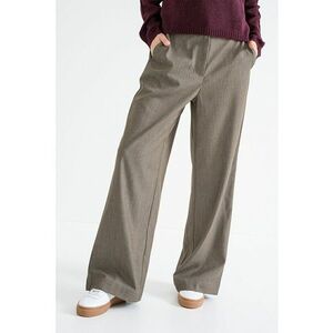 Pantaloni cu croiala ampla si talie elastica pe partea din spate - Grej imagine