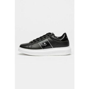 Pantofi sport de piele cu logo - Negru imagine