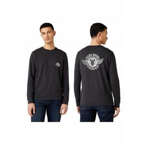 Tricou Cu Maneca Lunga Barbati - Ls Biker Tee - Regular Fit - 100% Bumbac - Confortabil - Respirabil - Material Durabil - Elastic - Ideal Pentru Zi Cu Zi - Negru - Negru imagine
