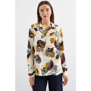 Camasa dama cu imprimeu BDART - viscoza - multicolor - cu maneci lungi imagine