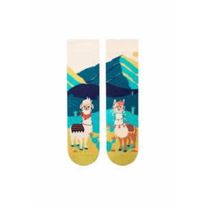 Sosete din bumbac organic Arty Socks Lame Indragostite Turcoaz imagine