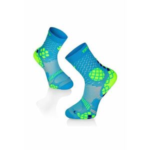 Sosete compresive pentru sport COMPRESSION SOCKS Turquoise Yellow imagine