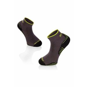 Sosete scurte pentru alergat din bumbac organic Running Ankle Socks Black Antracite imagine