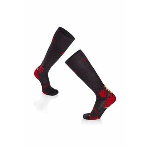 Sosete compresive pentru alergat 3/4 COMPRESSION SOCKS Antracit - Rosu imagine