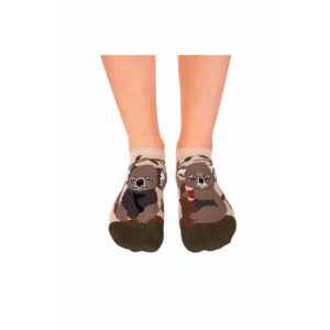 Sosete scurte din bumbac organic Arty Socks Koala Indragostite Kaki imagine