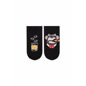 Sosete scurte bumbac Arty Socks Don Maimuta Negru imagine
