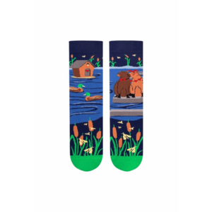 Sosete din bumbac organic Arty Socks Capybara Indragostita Albastru inchis imagine