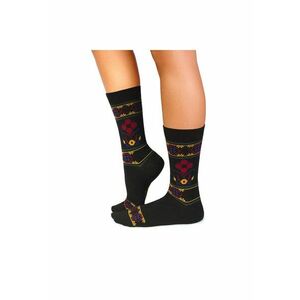 Sosete lana merino Ethno Fine Black - imagine