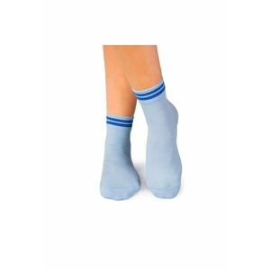 Sosete bumbac organic albastre cu 2 dungi albastru inchis Active Day imagine
