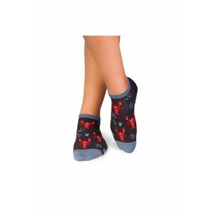 Sosete scurte bumbac Fine Cotton Sealife Homar Antracit imagine