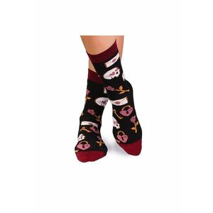 Sosete bumbac Colour Cotton Socks ST VALENTINE'S DAY Black imagine