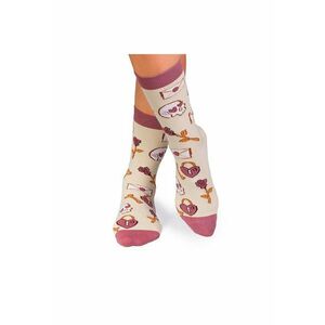 Sosete bumbac Colour Cotton Socks ST VALENTINE'S DAY Ecru imagine