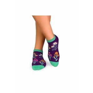 Fusta Sosete bumbac - model floral - Violet imagine