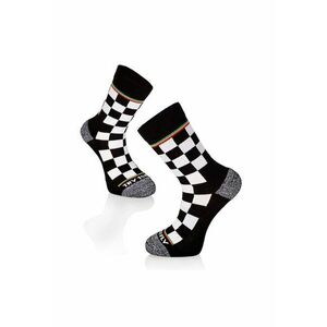 Sosete bumbac Active Lifestyle SQUARES White Black imagine