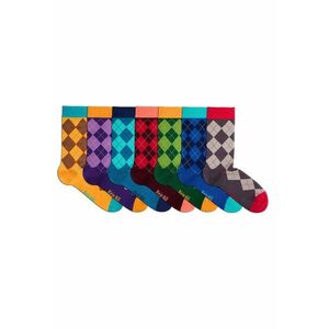 Sosete bambus COMFORT FEET Argyle Luxury Box 7 Buc. imagine