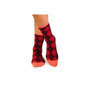 Sosete bambus COMFORT FEET Argyle Rosu Bordeaux imagine