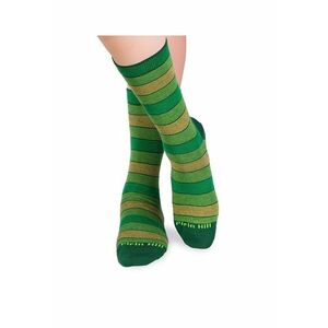 Sosete bumbac organic cu dungi 98% COTTON RICH Verde imagine