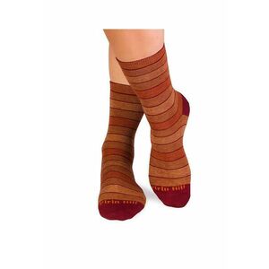 Sosete bumbac organic cu dungi 98% COTTON RICH Portocaliu imagine