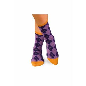 Sosete bambus COMFORT FEET Argyle Purple Light imagine