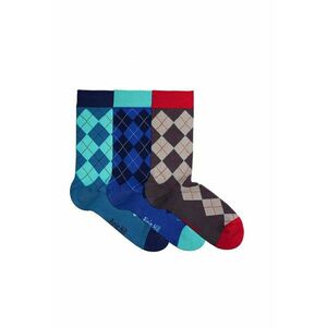 Sosete bambus COMFORT FEET Argyle Box 3buc. Albastru Petrol Antracit imagine